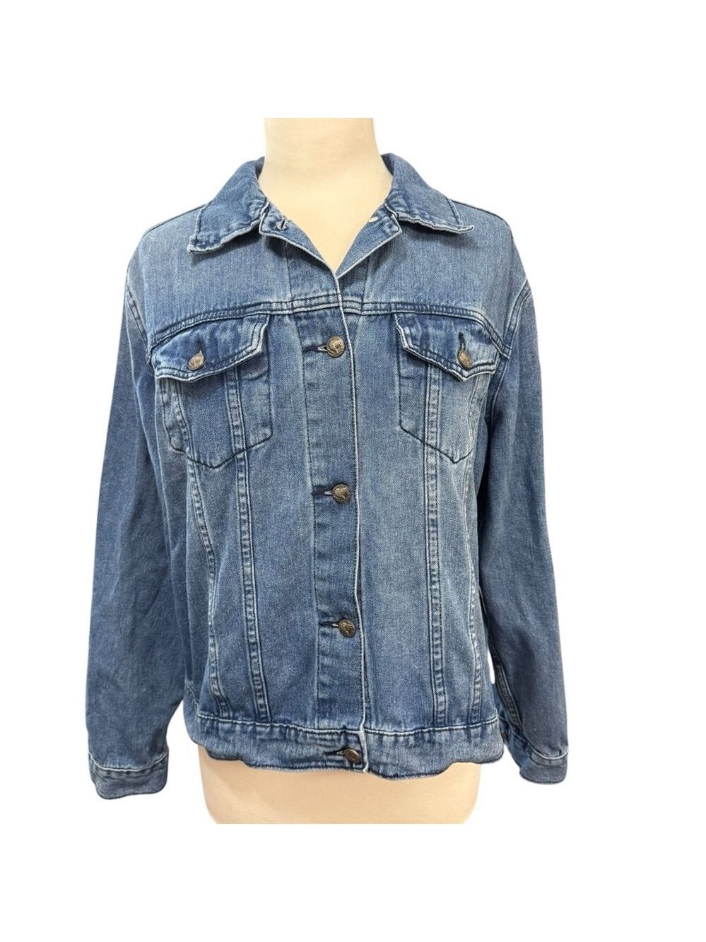 Crazy Train Denim Jacket XL Blue